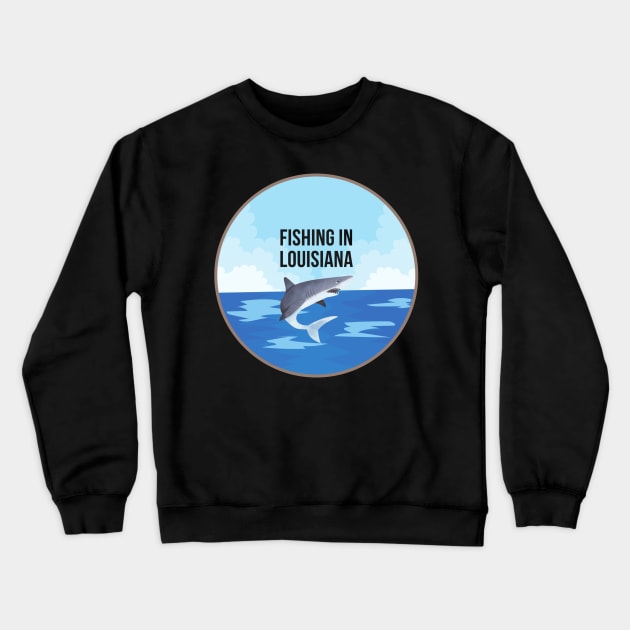 Fishing in Louisiana Crewneck Sweatshirt by Finn Art by MB